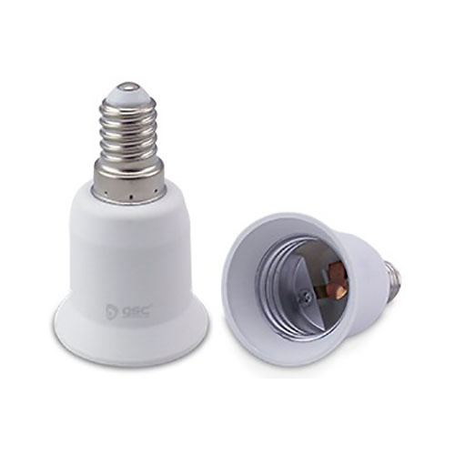 Adaptador E14 a E27 blanco GSC 
