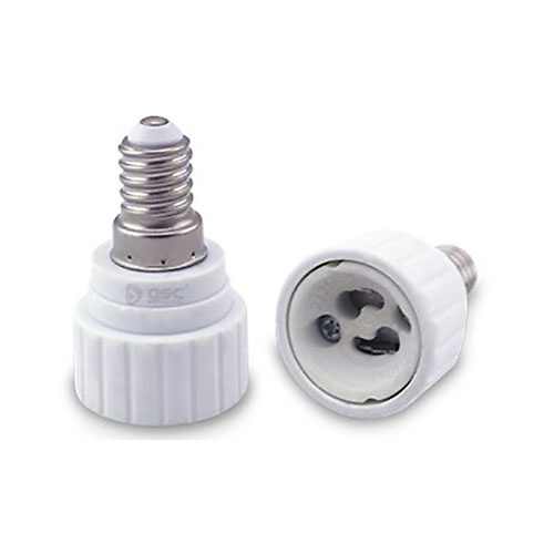 Adaptador E14 a GU10 blanco GSC 