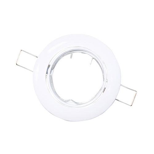 Aro basculante redondo empotrable GU10 Max.50W para bombillas dicroicas blanco GSC 