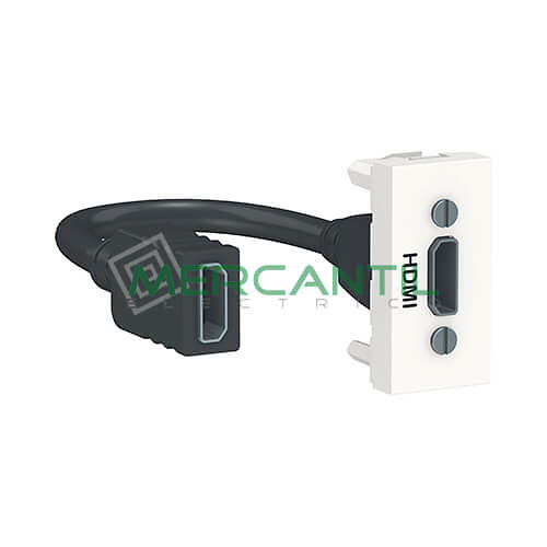 Base HDMI 1 Modulo New Unica SCHNEIDER ELECTRIC Blanco 