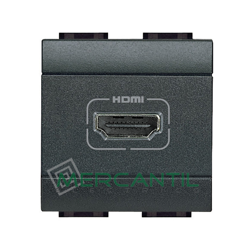 Base HDMI 2 Modulos Living Light BTICINO Antracita 