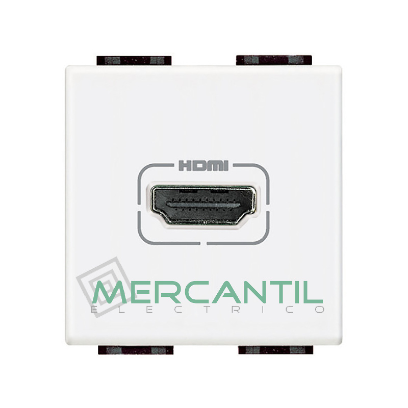 Base HDMI 2 Modulos Living Light BTICINO Blanco 