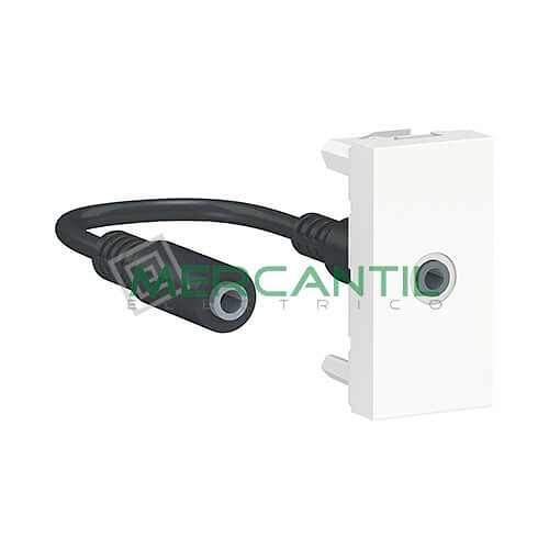 Base Mini Jack 3.5mm 1 Modulo New Unica SCHNEIDER ELECTRIC Blanco 