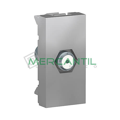 Base TV/SAT Tipo F 1 Modulo New Unica SCHNEIDER ELECTRIC Aluminio 