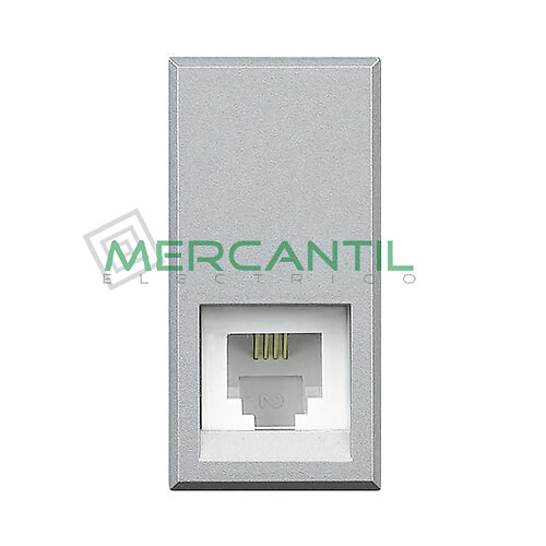 Base Telefonica con 4 Contactos RJ11 1 Modulo Axolute BTICINO Tech 