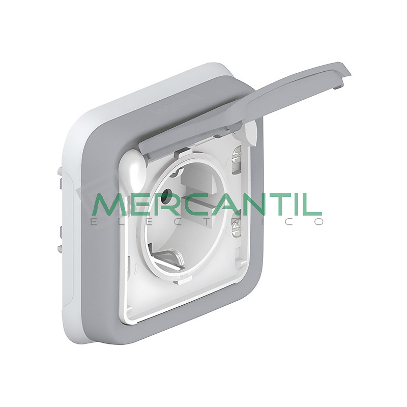 Base de Corriente 16A-230V 2P+T Lateral Plexo LEGRAND 