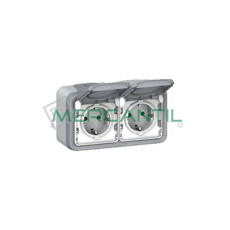 Base de Corriente 2x2P+T Horizontal Plexo LEGRAND 