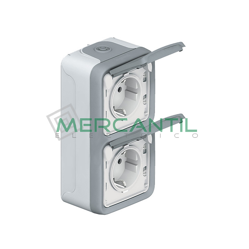 Base de Corriente 2x2P+T Vertical Plexo LEGRAND 