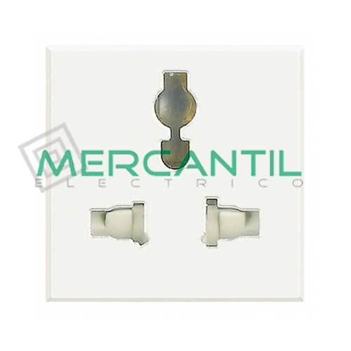 Base de Enchufe Multiestandard 3 Modulos Axolute BTICINO Blanco 