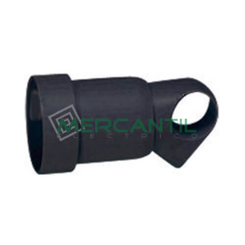 Base de Enchufe Schuko Movil PVC con Anillo Tirador y Salida de Cables Recta/Lateral 2P+T 16A LEGRAND Negro 
