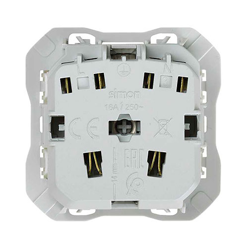 Base de enchufe Clean schuko Simon 270 Color Blanco 