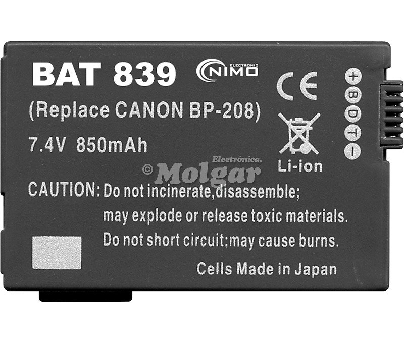 bateria-de-ion-litio-para-canon-bp208-bat839 bateria-de-ion-litio-para-canon-bp208-bat839