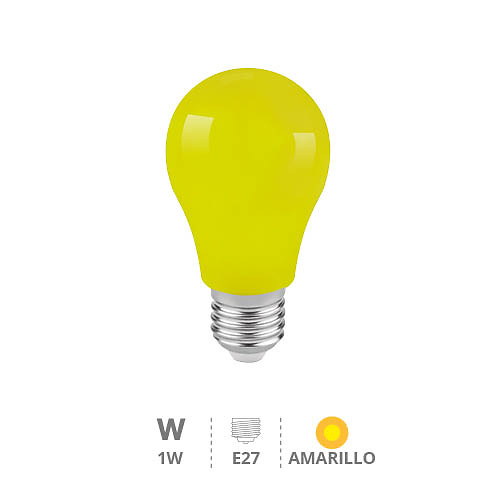 bombilla-led-estandar-1w-e27-amarillo-200605011 bombilla-led-estandar-1w-e27-amarillo-200605011