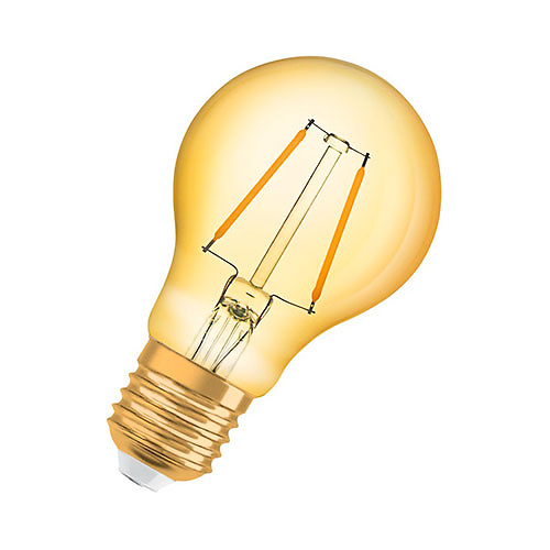 Bombilla decorativa vintage LED 7W E27 Vintage 1906 Gold Classic A Ledvance/Osram 