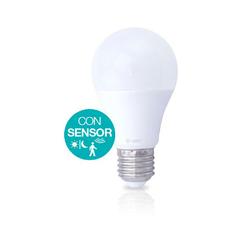Bombilla estandar LED 10W E27 con sensor crepuscular + presencia GSC 