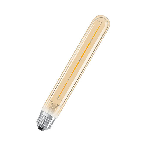 Bombilla tubular decorativa vintage LED 4.5W E27 regulable Vintage 1906 Dim Gold Ledvance/Osram 