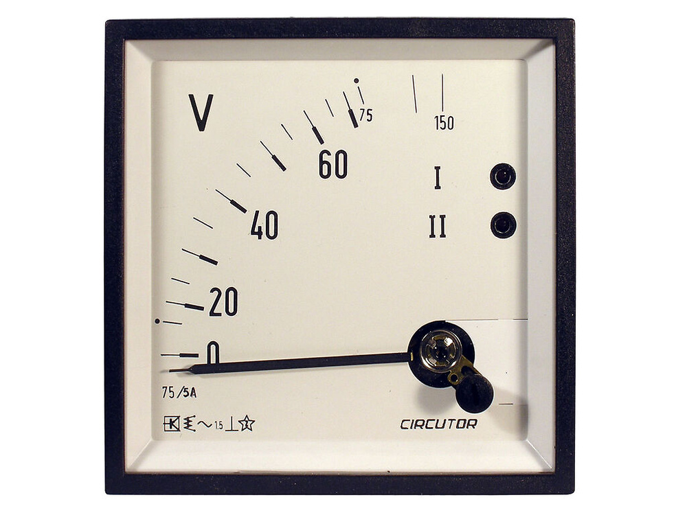 CEC96 ...-110V, Voltímetro para medida en alterna, hierro móvil, 2 relés CEC96 ...-110V, Voltímetro para medida en alterna, hierro móvil, 2 relés