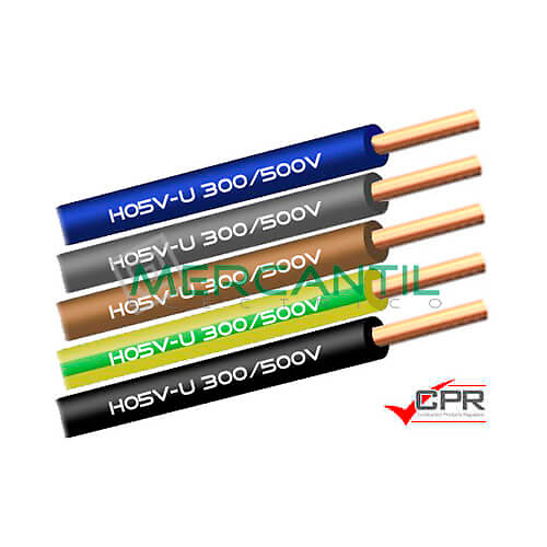 cable-rigido-H05VU0.75 Cable eléctrico rígido de PVC 0.75mm