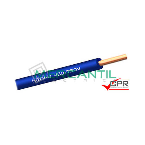 Cable Rigido de PVC 1.5mm 450/750V H07V-U CPR - 200 Metros 1.5 H07V-U Azul 200 