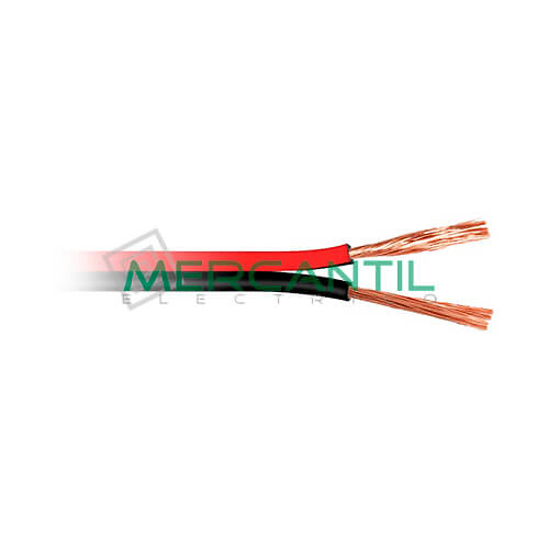 Cable de Audio Paralelo 2x0.5mm - 100 Metros 0.5 2 Rojo/Negro 100 