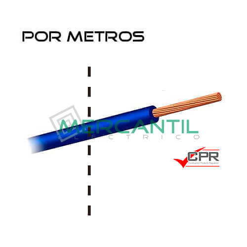 Cable flexible libre de halógenos 10mm 450/750V H07Z1-K CPR por metros 10 H07Z1-K Azul 1 
