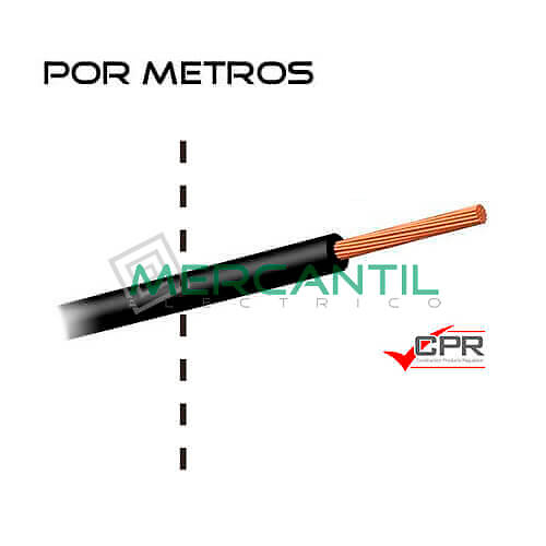 Cable flexible libre de halógenos 10mm 450/750V H07Z1-K CPR por metros 10 H07Z1-K Negro 1 