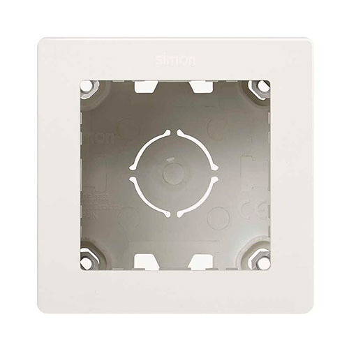 Caja de Superficie Compacta Simon 270 Blanco Caja de Superficie Compacta 1 elemento Simon 270 Color Blanco