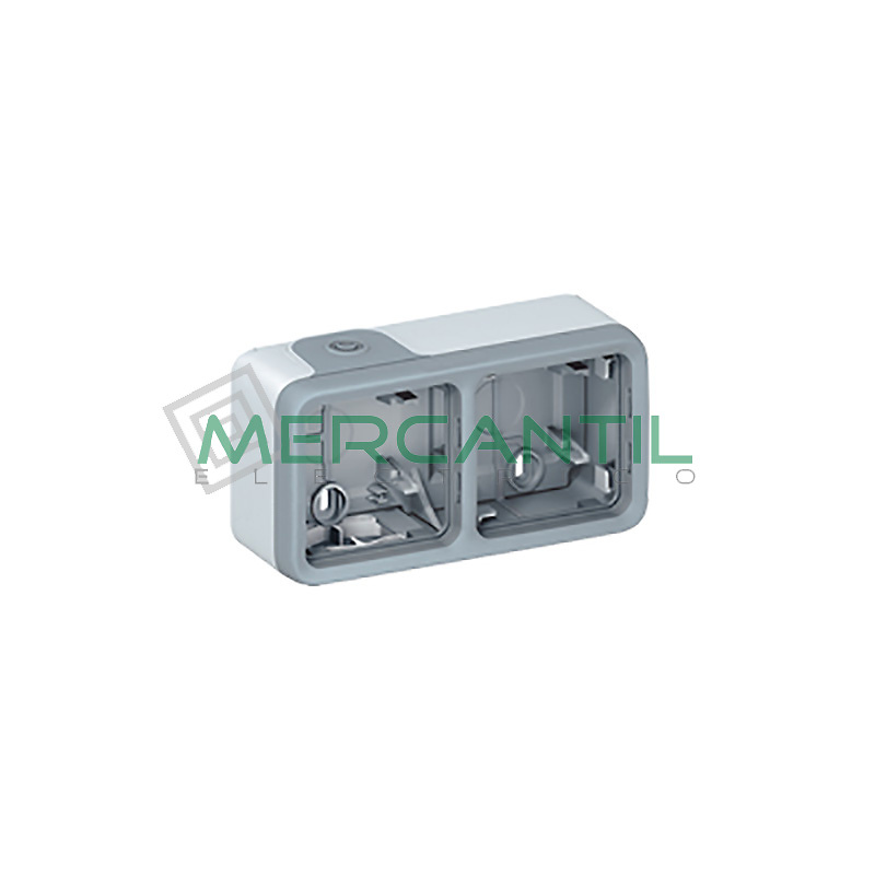 Caja de Superficie con Membranas 2 Elementos Horizontal Plexo LEGRAND 