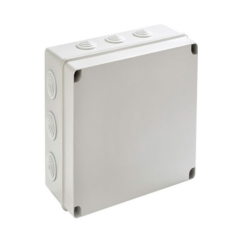 caja eléctrica estanca newlec-ev322-new Caja eléctrica estanca con conos 328x239x129 IP54 Newlec. Caja estanca para instalación en superficie