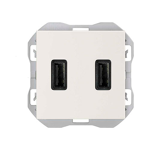 Cargador USB Smartcharge Simon 270 Blanco Cargador USB doble A+A 3,1A Smartcharge Simon 270 Color Blanco