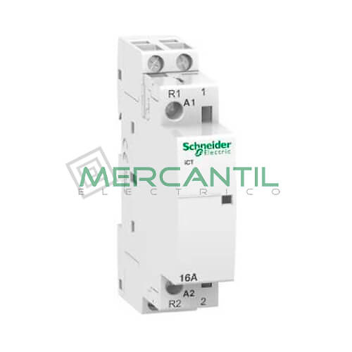 Contactor Modular 2P 16A iCT SCHNEIDER ELECTRIC 2P 16A 1NO+1NC iCT 220/240 