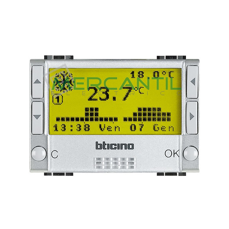 Cronotermostato de Empotrar 3 Modulos Living Light BTICINO Tech 