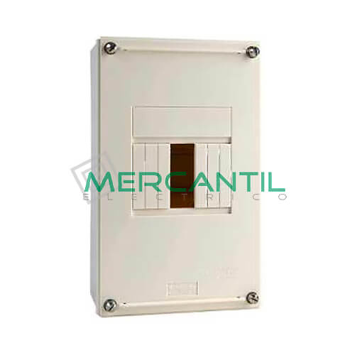 caja abonados pragma basic 14111 Cuadro de Abonado de Empotrar 1 Fila 4 Módulos