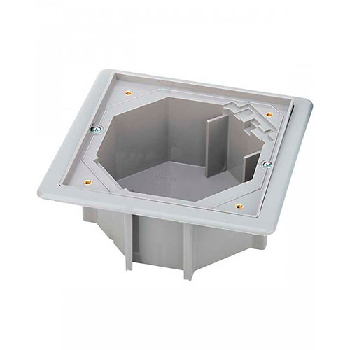 Cubeta gris para suelo técnico Simon Cubeta IP66 para empotrar en falso suelo Simon K45. Accesorios para la instalción de puestos trabajo Simon al mejor precio en nuestra tienda de electricidad online.