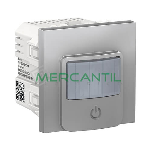 Detector de Movimiento Wiser con Interruptor 10A 2 Modulos New Unica SCHNEIDER ELECTRIC Aluminio 