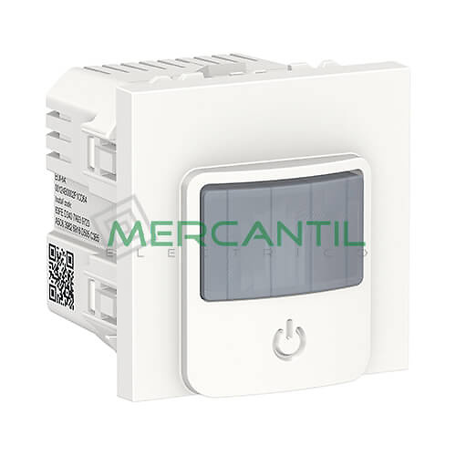 Detector de Movimiento Wiser con Interruptor 10A 2 Modulos New Unica SCHNEIDER ELECTRIC Blanco 