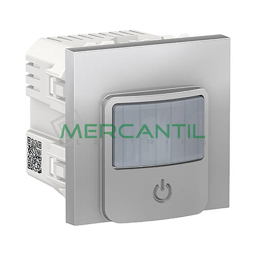 Detector de Movimiento con Interruptor 10A 2 Modulos New Unica SCHNEIDER ELECTRIC Aluminio 