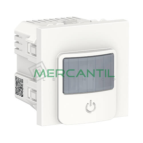 Detector de Movimiento con Interruptor 10A 2 Modulos New Unica SCHNEIDER ELECTRIC Blanco 