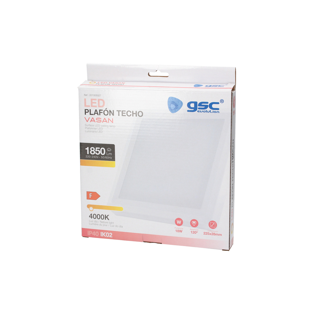 Downlight superficie LED redondo Bogur 24W 6500K Blanco 