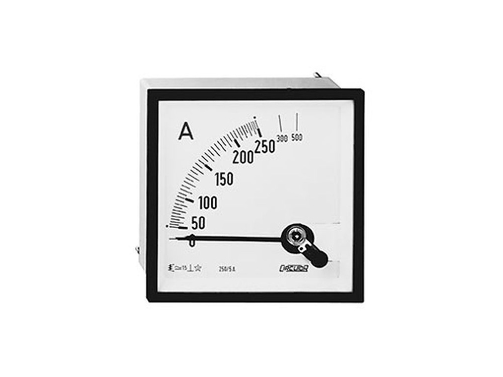 EC72 100A, Amperímetro para medida en corriente alterna, hierro móvil, panel 72x72 EC72 100A, Amperímetro para medida en corriente alterna, hierro móvil, panel 72x72