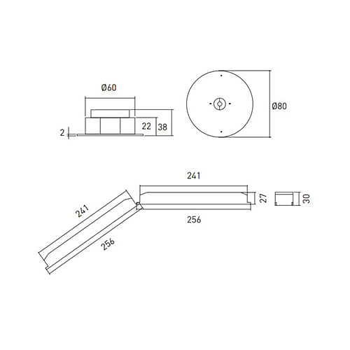 dimensiones luz de emergencia zonas de paso 661860 Luces de Emergencia LED para Zona de Paso 200lm