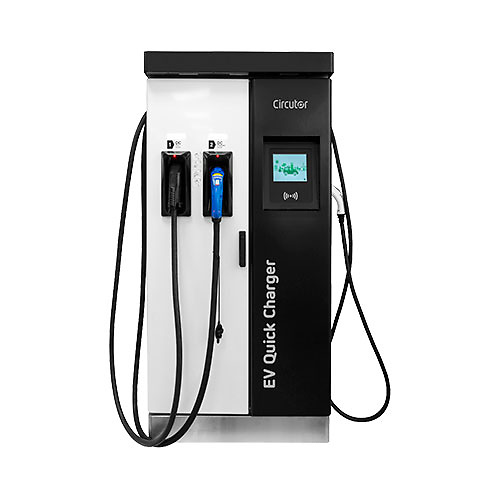 Estacion recarga rapida vehiculo electrico trifasico 3 tomas modo 3/4 ethernet+4G RAPTION 50 TRIO 63 Circutor 