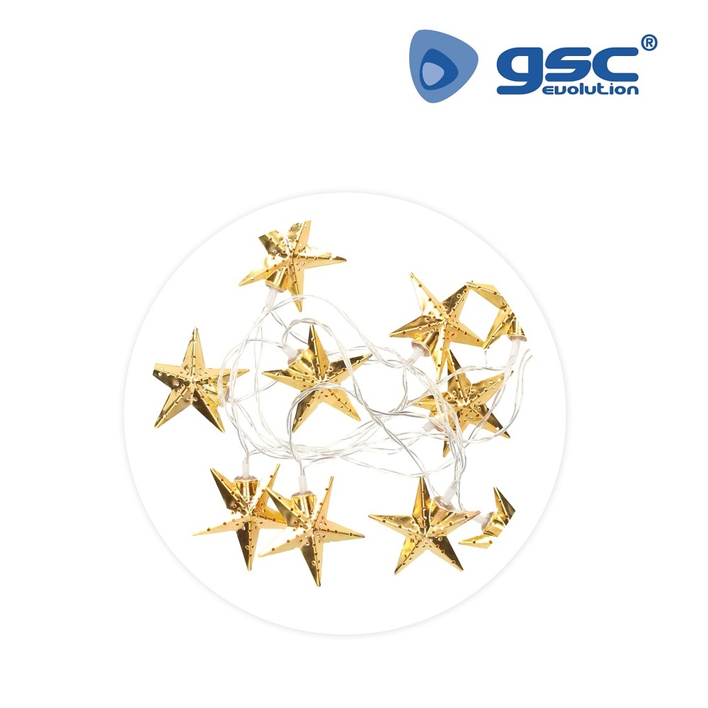 Estrellas doradas LED 2700-3000K 1,95M Estrellas doradas LED 2700-3000K 1,95M GSC