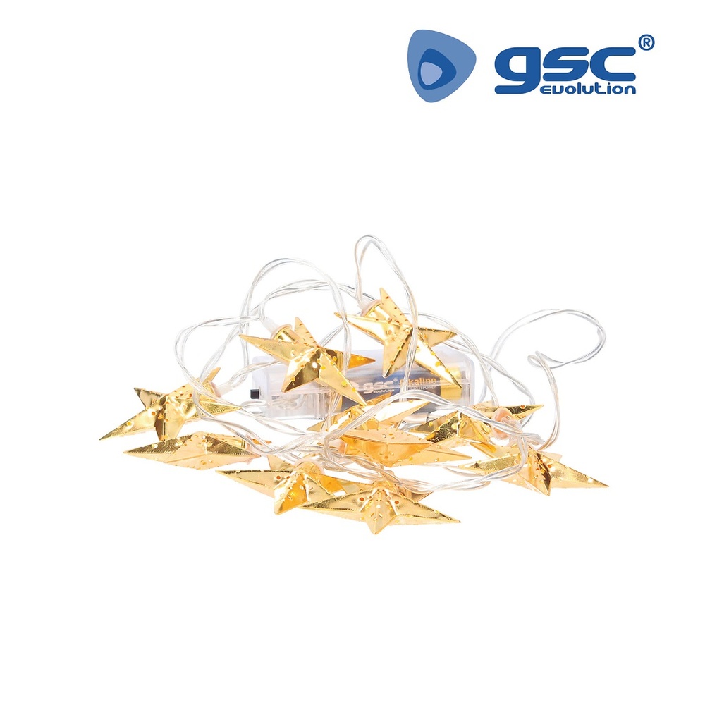 Estrellas doradas LED 2700-3000K 1,95M Estrellas doradas LED 2700-3000K 1,95M GSC