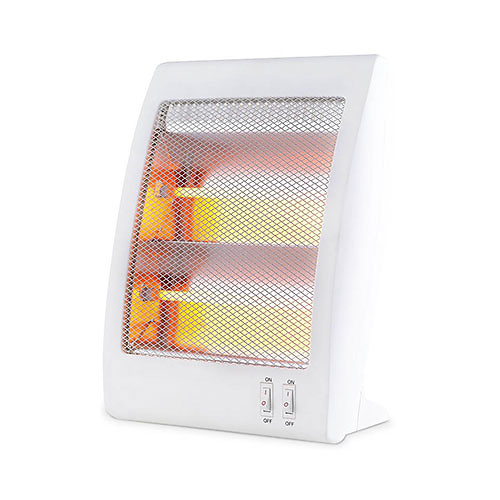 Estufa de cuarzo para suelo 2 tubos con interruptor independiente blanco GSC 