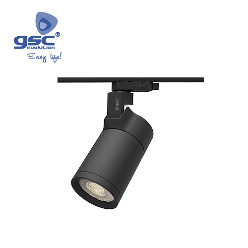 Foco carril LED 3 fases 30W 4000K Negro Foco carril LED 3 fases 30W 4000K Negro GSC
