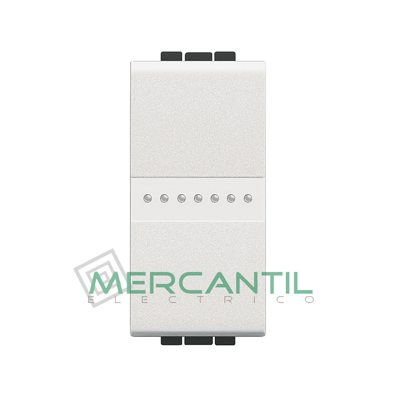 Interruptor Iluminable Axial 1 Modulo Living Light BTICINO - Embornamiento Automatico Blanco 