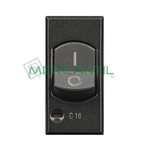 Interruptor Magnetotermico 16A 3kA 1 Modulo Axolute BTICINO 16A Antracita 