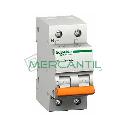 magnetotérmico-domae-12511 Interruptor Magnetotérmico 1P+N 25A Sector Vivienda SCHNEIDER ELECTRIC.