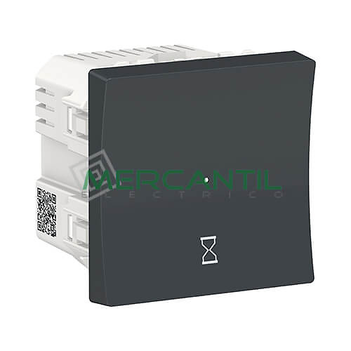 Interruptor Temporizado 10A 2 Modulos New Unica SCHNEIDER ELECTRIC Antracita 